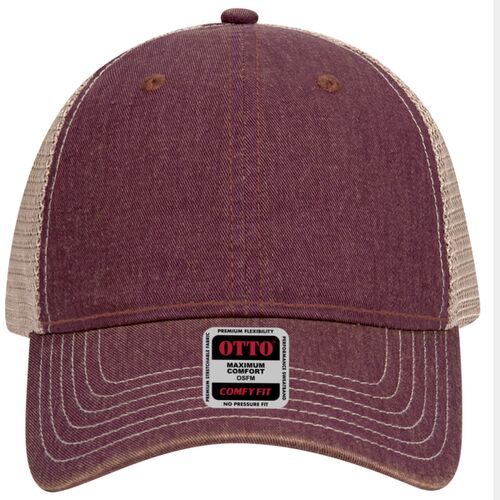 OTTO CAP® 6 Panel Low Profile Mesh Back Trucker Dad Hat Thumbnail