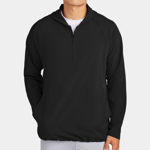 Repeat 1/2 Zip Long Sleeve Hooded Jacket Thumbnail