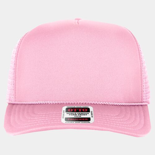 OTTO CAP® OTTO COMFY FIT® 5 Panel High Crown Mesh Back Trucker Hat Thumbnail