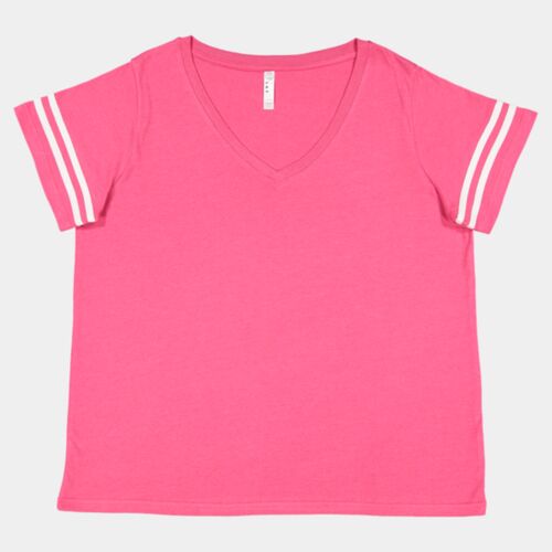 Women's Curvy Collection Vintage Football T-Shirt Thumbnail