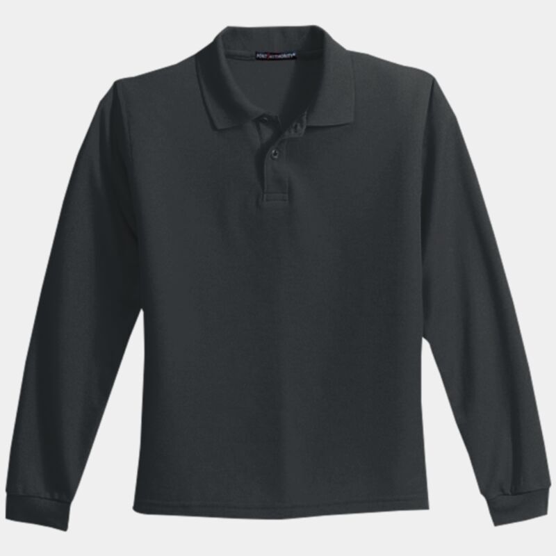 Youth Long Sleeve Silk Touch Polo Thumbnail