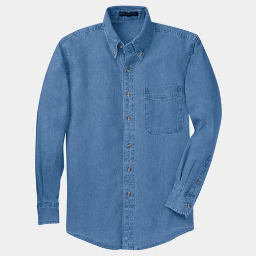 Tall Long Sleeve Denim Shirt Thumbnail