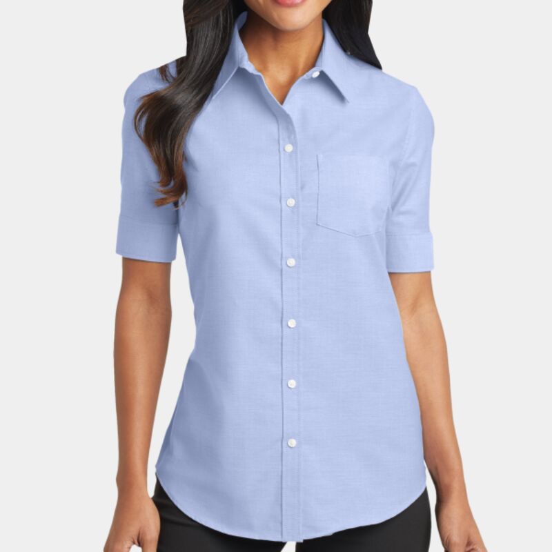 Ladies Short Sleeve SuperPro  Oxford Shirt Thumbnail